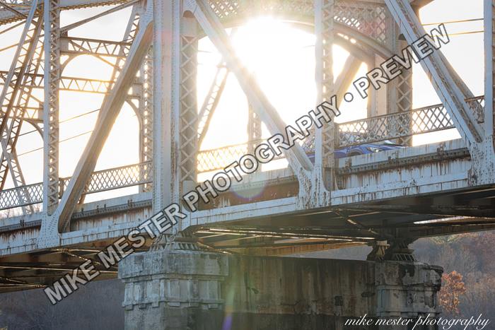 Protected preview of Sunlit Steel Bridge, an original Mike Mester photograph